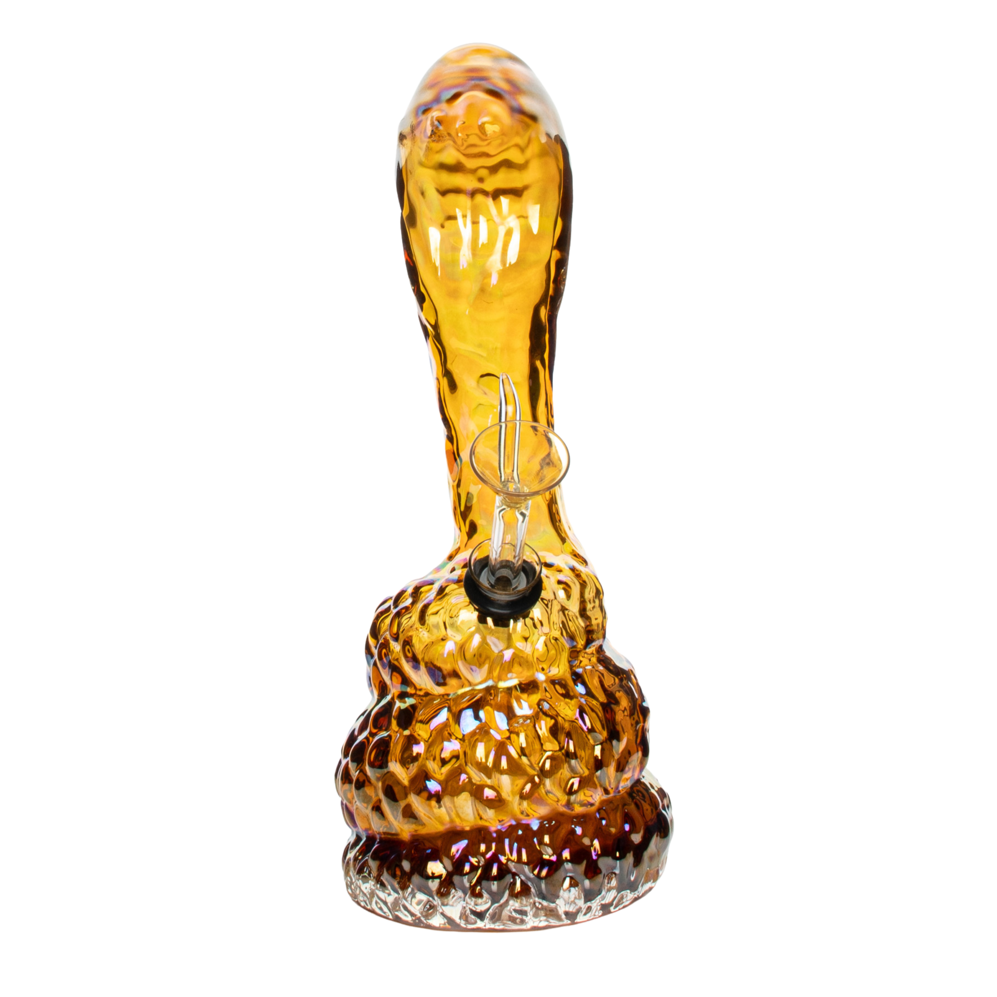 Retro Glass™ 10" Platinum Metallic Cobra Water Pipe